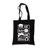 Eat Sleep Game Repeat Canvas Totebag - Premium  from W.E.N.S. WIND - Just 5990! Shop now at W.E.N.S. WIND