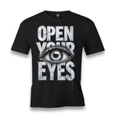 Open Your Eyes Men's Black T-shirt