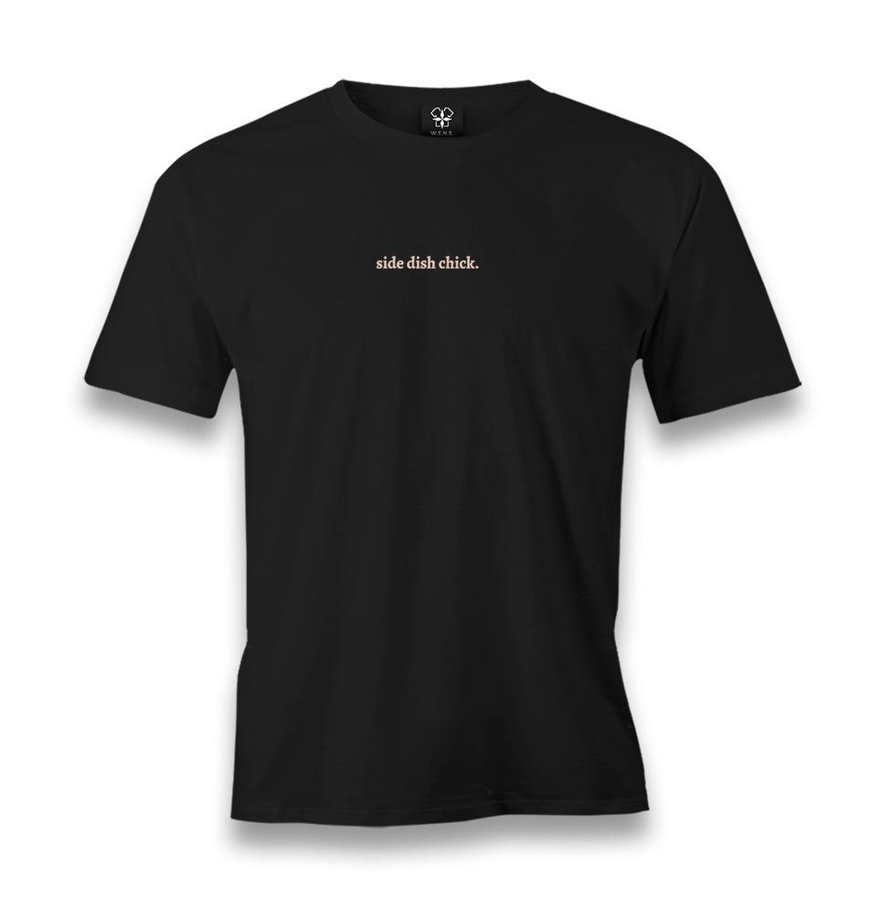Side Dish Chick Men's Black T-shirt Graphic Print