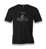 I'm Fine Men's Black T-shirt Graphic Print