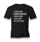 Intelligent People Swear More Men's Black T-shirt Graphic Print