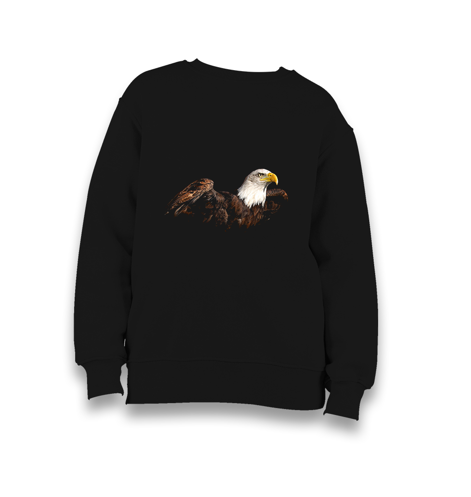 Eagle II Kid's Black Sweatshirt - Premium  from W.E.N.S. WIND - Just 7990! Shop now at W.E.N.S. WIND