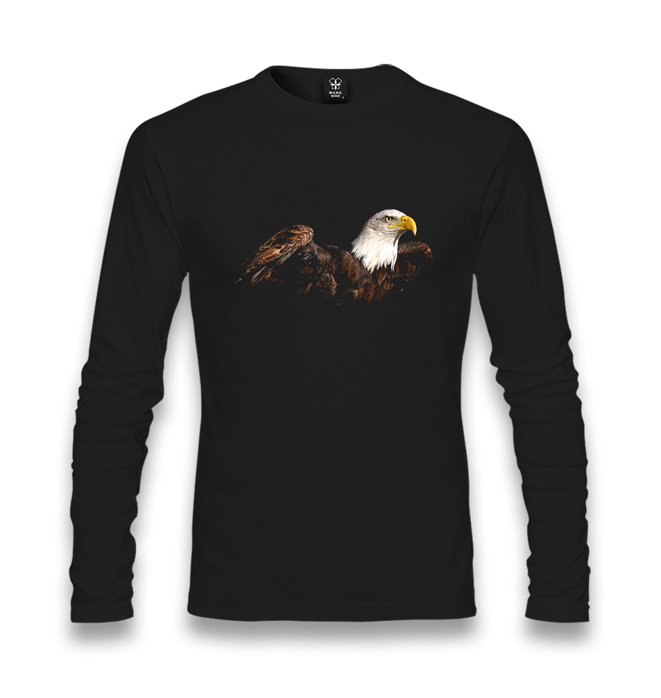 Eagle II Unisex Black Longsleeve - Premium  from W.E.N.S. WIND - Just 7990! Shop now at W.E.N.S. WIND