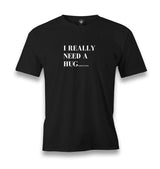 I Need a Huge Glass of Wine Men's Black T-shirt Graphic Print