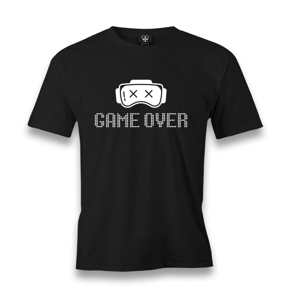 Game Over Eyes Men's Black T-shirt Graphic Print