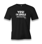 Yes I’m Single Start Free Trial Men's Black T-shirt Graphic Print