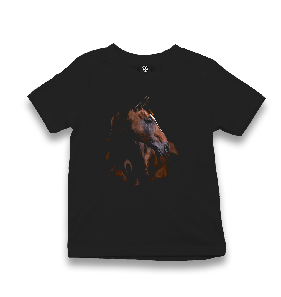 Horse I Kid's Black T-shirt - Premium  from W.E.N.S. WIND - Just 5990! Shop now at W.E.N.S. WIND