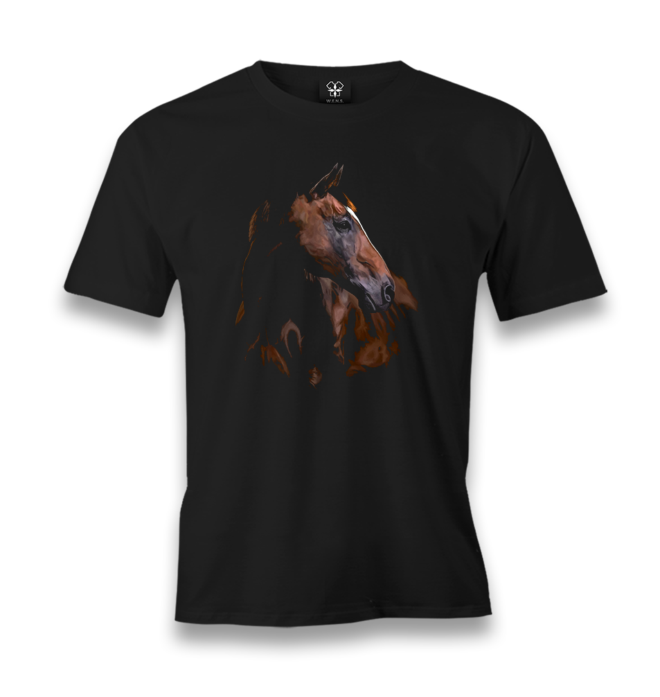 Horse I Men's Black Tshirt - Premium  from W.E.N.S. WIND - Just 6490! Shop now at W.E.N.S. WIND