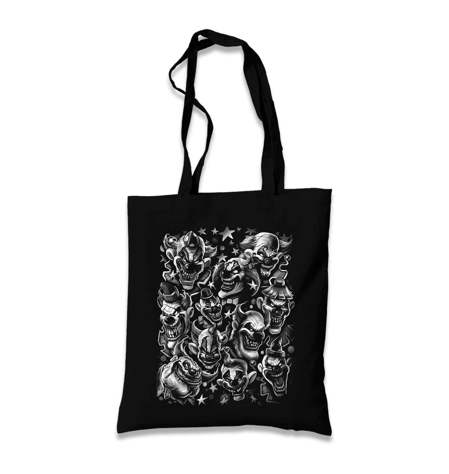 Clown Black Canvas Totebag - Premium  from W.E.N.S. WIND - Just 4990! Shop now at W.E.N.S. WIND