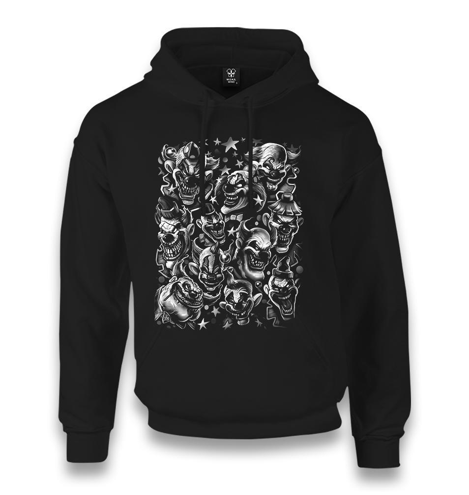 Clowns Unisex Black Hoodie - Premium  from W.E.N.S. WIND - Just 11990! Shop now at W.E.N.S. WIND