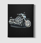 Motorcycle - Riding Free and Wild Black Canvas Wall Art 35x40cm - Premium  from W.E.N.S. WIND - Just 7990! Shop now at W.E.N.S. WIND