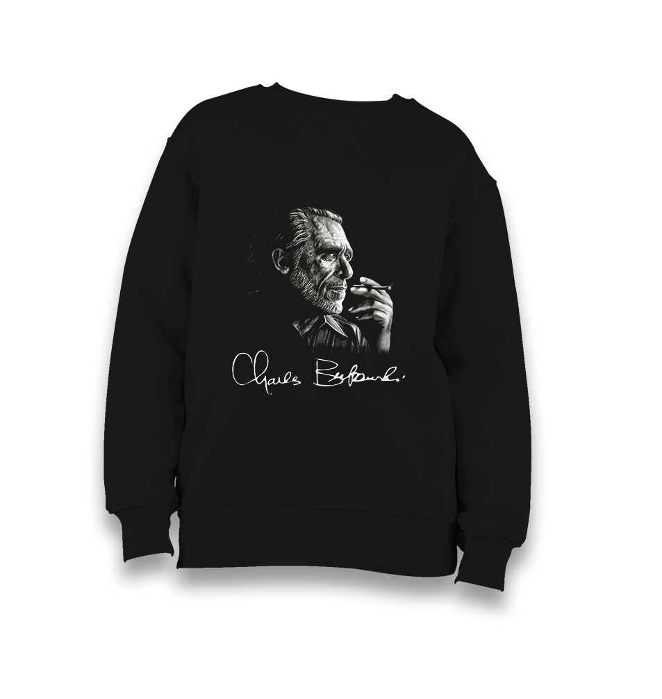 Charles Bukowski Kid's Black Sweatshirt - Premium  from W.E.N.S. WIND - Just 7990! Shop now at W.E.N.S. WIND