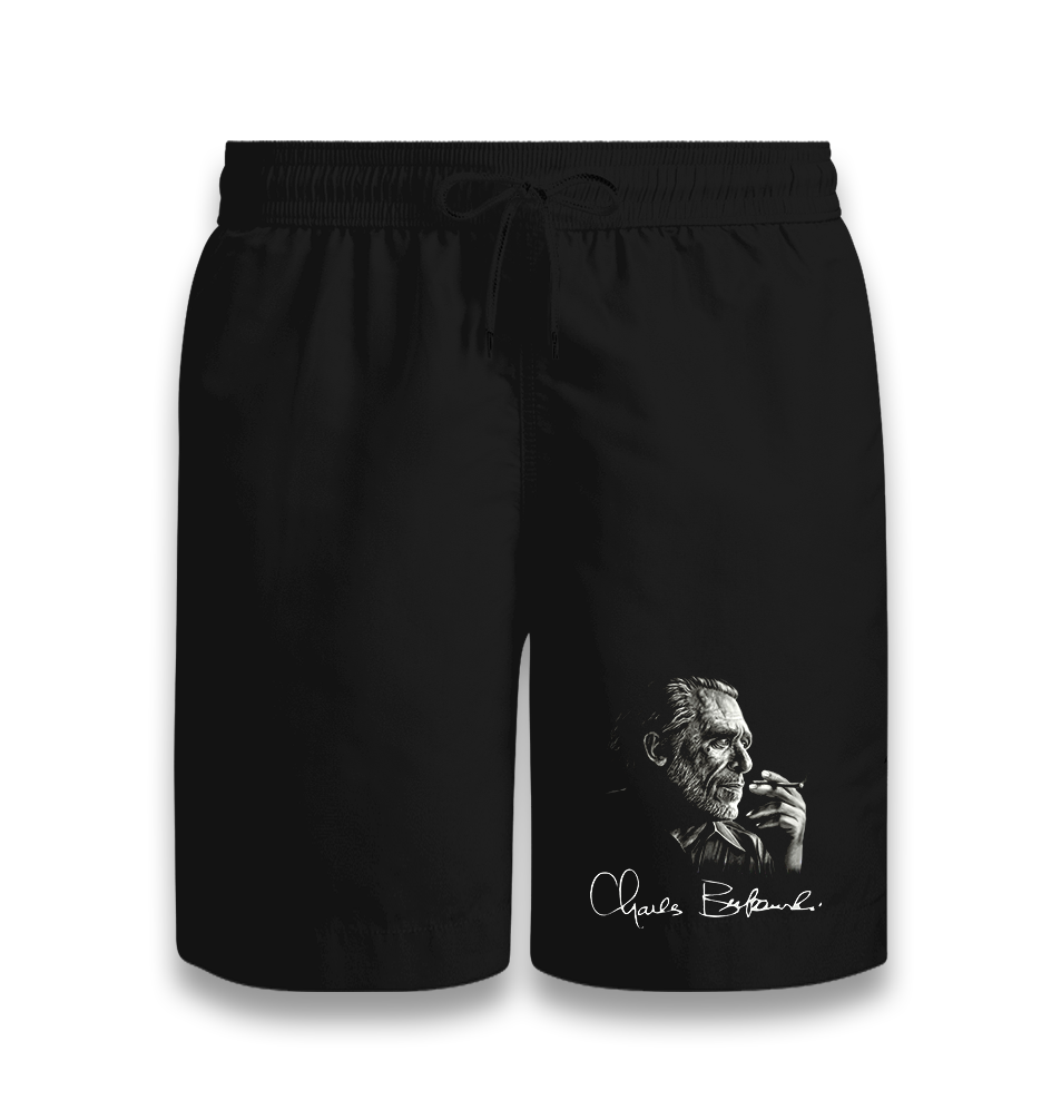 Charles Bukowski Black Shorts - Premium  from W.E.N.S. WIND - Just 7990! Shop now at W.E.N.S. WIND