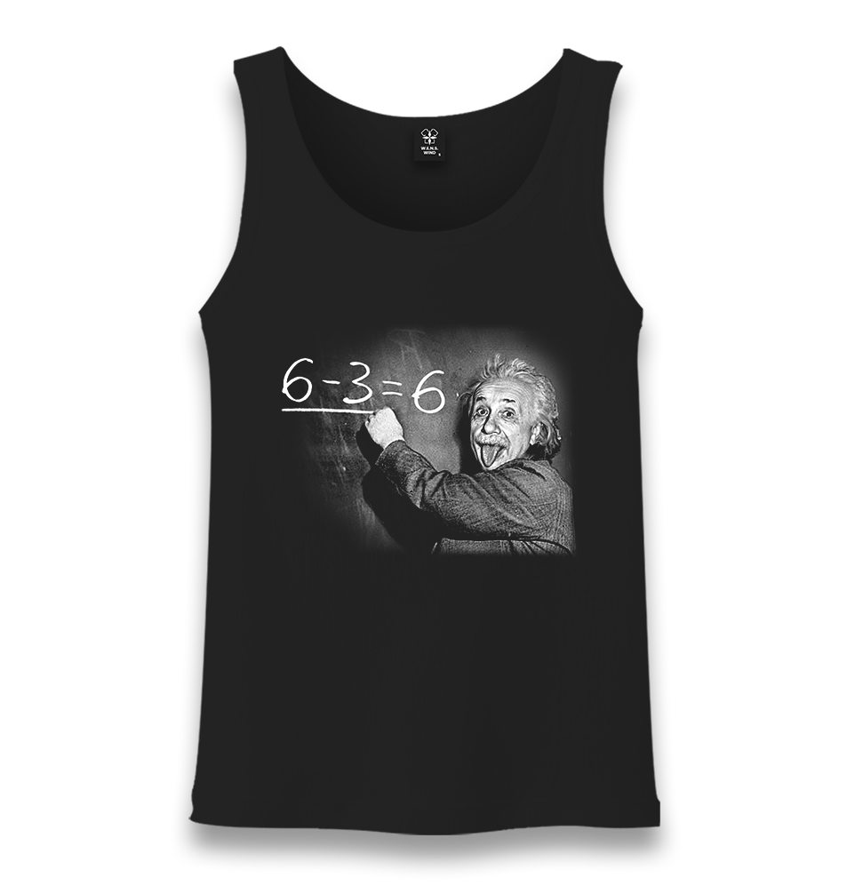 Einstein Unisex Black Tank Top - Premium  from W.E.N.S. WIND - Just 6490! Shop now at W.E.N.S. WIND