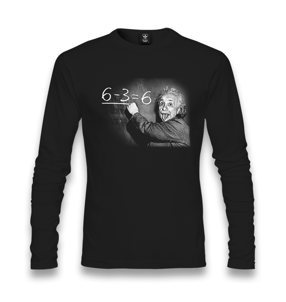 Einstein Unisex Black Longsleeve - Premium  from W.E.N.S. WIND - Just 7990! Shop now at W.E.N.S. WIND