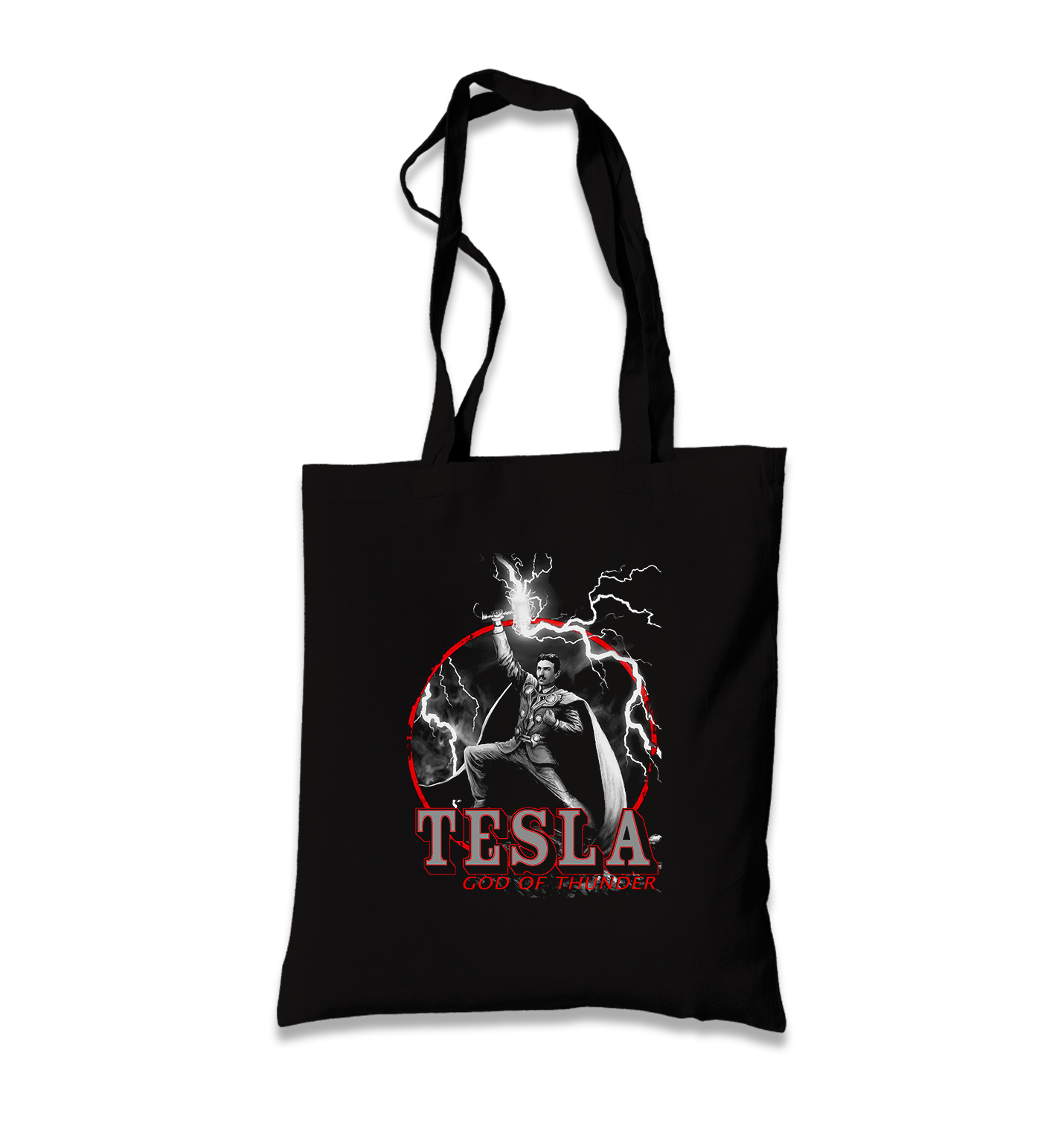 Tesla - God of Thunder Black Canvas Totebag - Premium  from W.E.N.S. WIND - Just 4990! Shop now at W.E.N.S. WIND