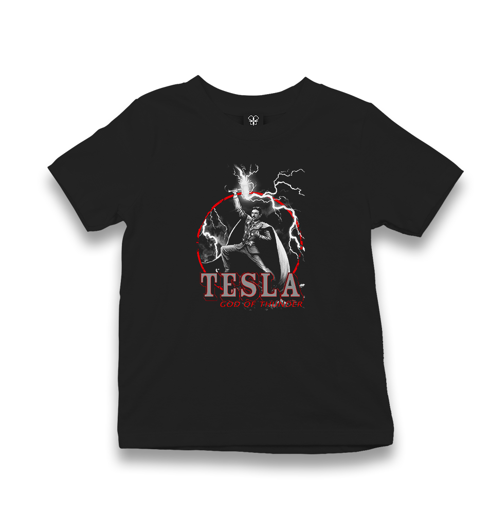 Tesla-God of Thunder Kid's Black T-shirt - Premium  from W.E.N.S. WIND - Just 5990! Shop now at W.E.N.S. WIND