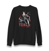 Tesla-God of Thunder Unisex Black Sweatshirt - Premium  from W.E.N.S. WIND - Just 10990! Shop now at W.E.N.S. WIND