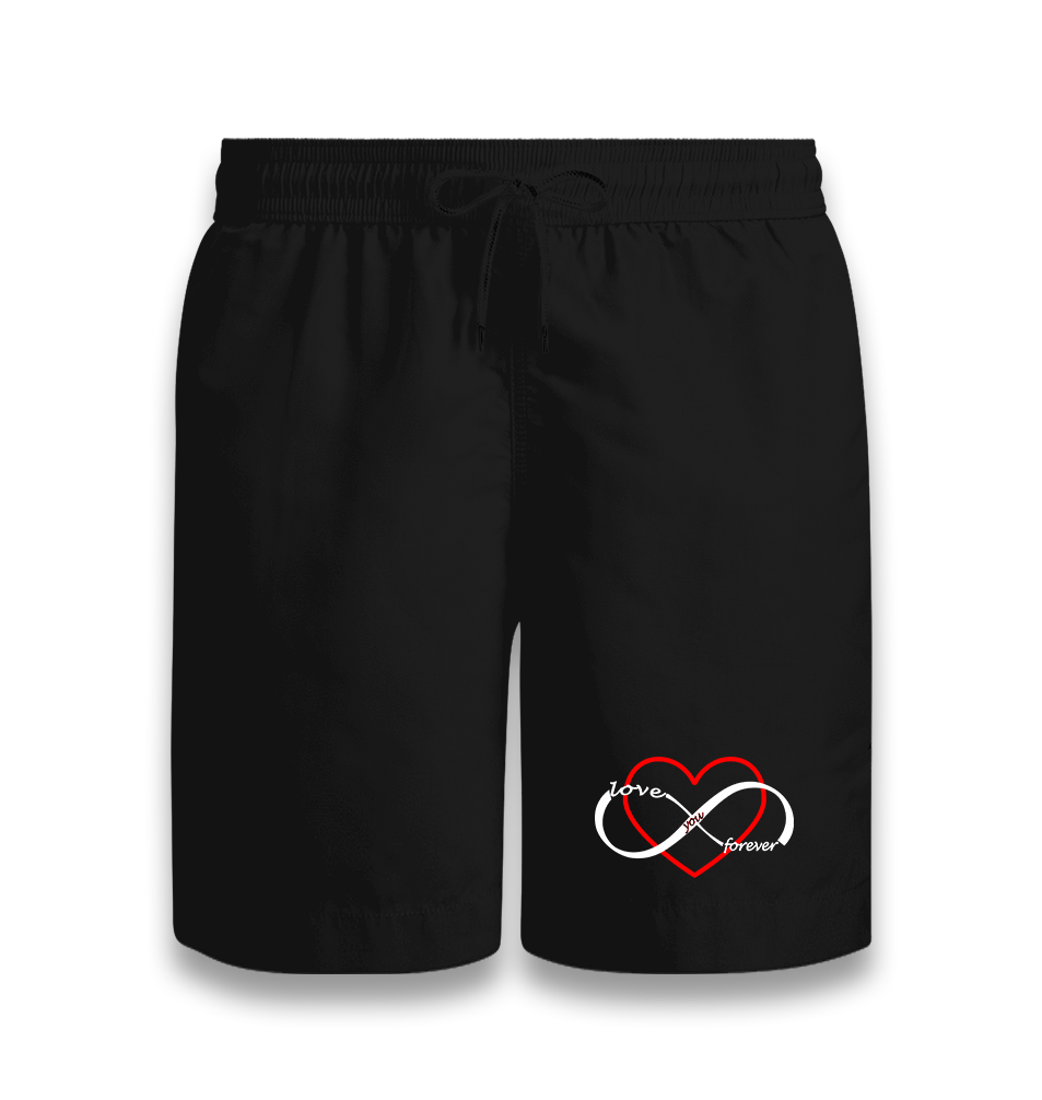 Love You Forever Black Shorts - Premium  from W.E.N.S. WIND - Just 7990! Shop now at W.E.N.S. WIND