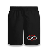 Love You Forever Black Shorts - Premium  from W.E.N.S. WIND - Just 7990! Shop now at W.E.N.S. WIND