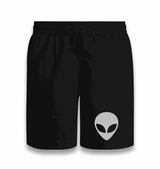 Alien Face Black Shorts - Premium Shorts from W.E.N.S. WIND - Just 7990! Shop now at W.E.N.S. WIND