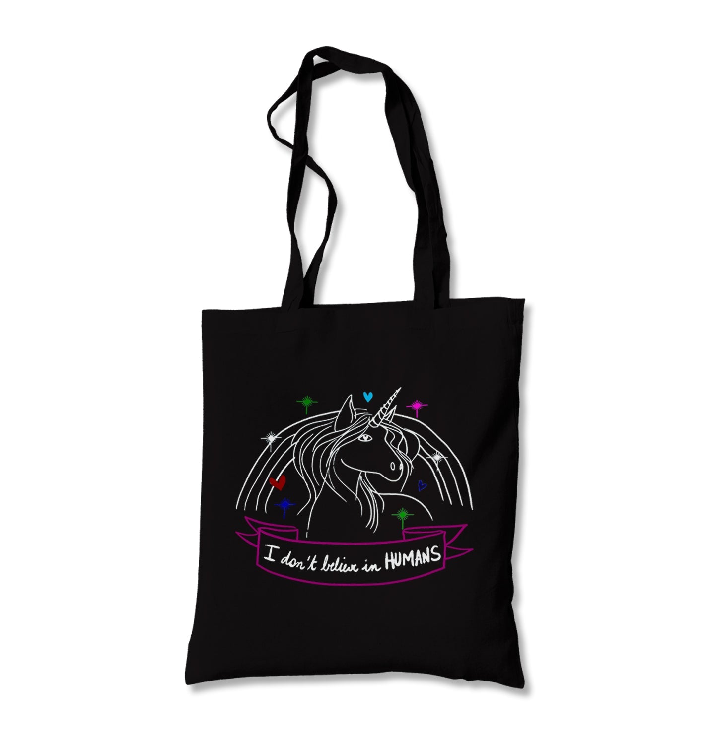 Unicorn - I Don't Believe In Humans Canvas Totebag - Premium  from Wenswind - Just 4990! Shop now at W.E.N.S. WIND