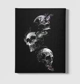 Smoky Skulls Black Canvas Wall Art 35x40cm - Premium  from W.E.N.S. WIND - Just 7990! Shop now at W.E.N.S. WIND