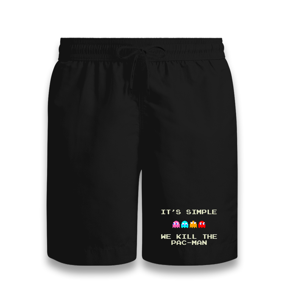 We Kill the Pac-Man Black Shorts - Premium  from W.E.N.S. WIND - Just 7990! Shop now at W.E.N.S. WIND