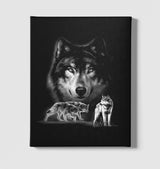 Wolfs - Wild Guardians Black Canvas Wall Art 35x40cm - Premium  from W.E.N.S. WIND - Just 7990! Shop now at W.E.N.S. WIND