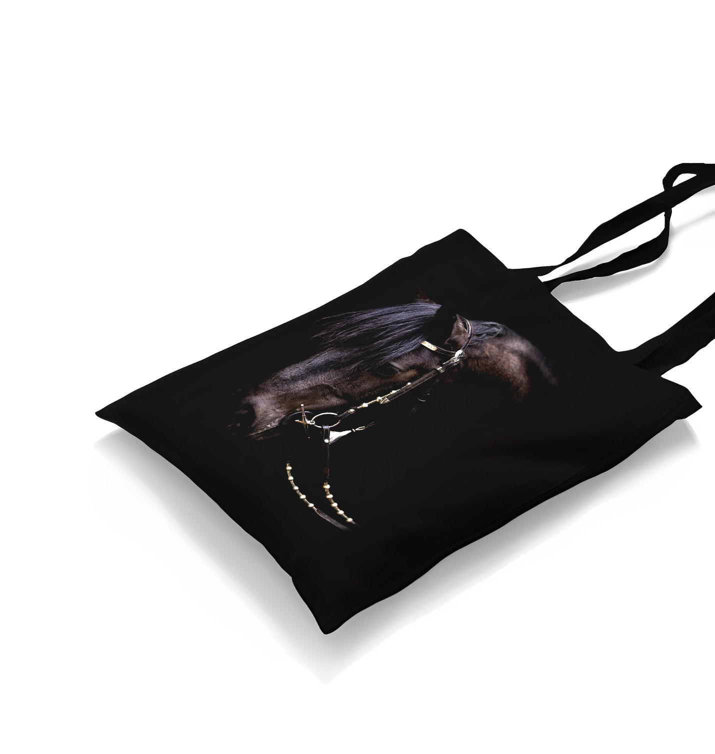 Horse II Black Canvas Totebag - Premium  from W.E.N.S. WIND - Just 4990! Shop now at W.E.N.S. WIND