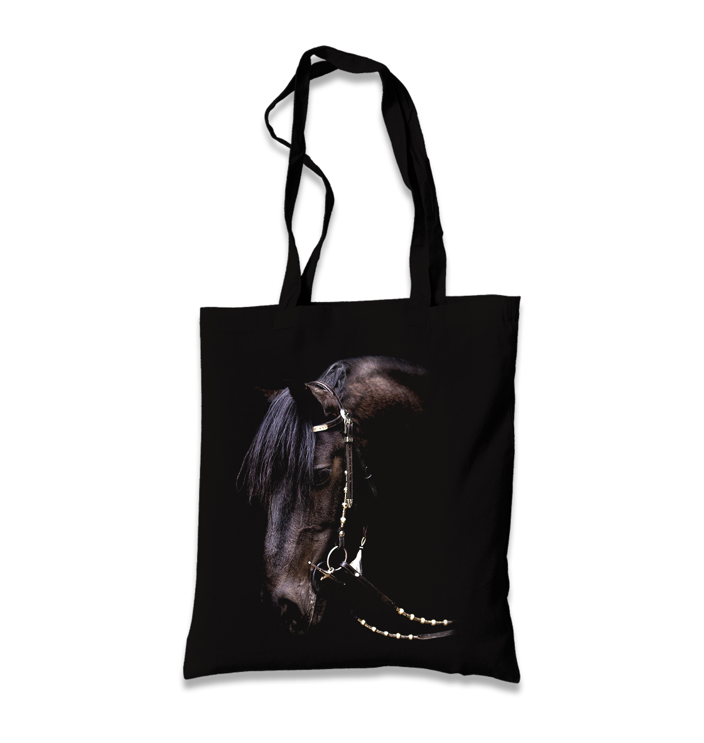 Horse II Black Canvas Totebag - Premium  from W.E.N.S. WIND - Just 4990! Shop now at W.E.N.S. WIND