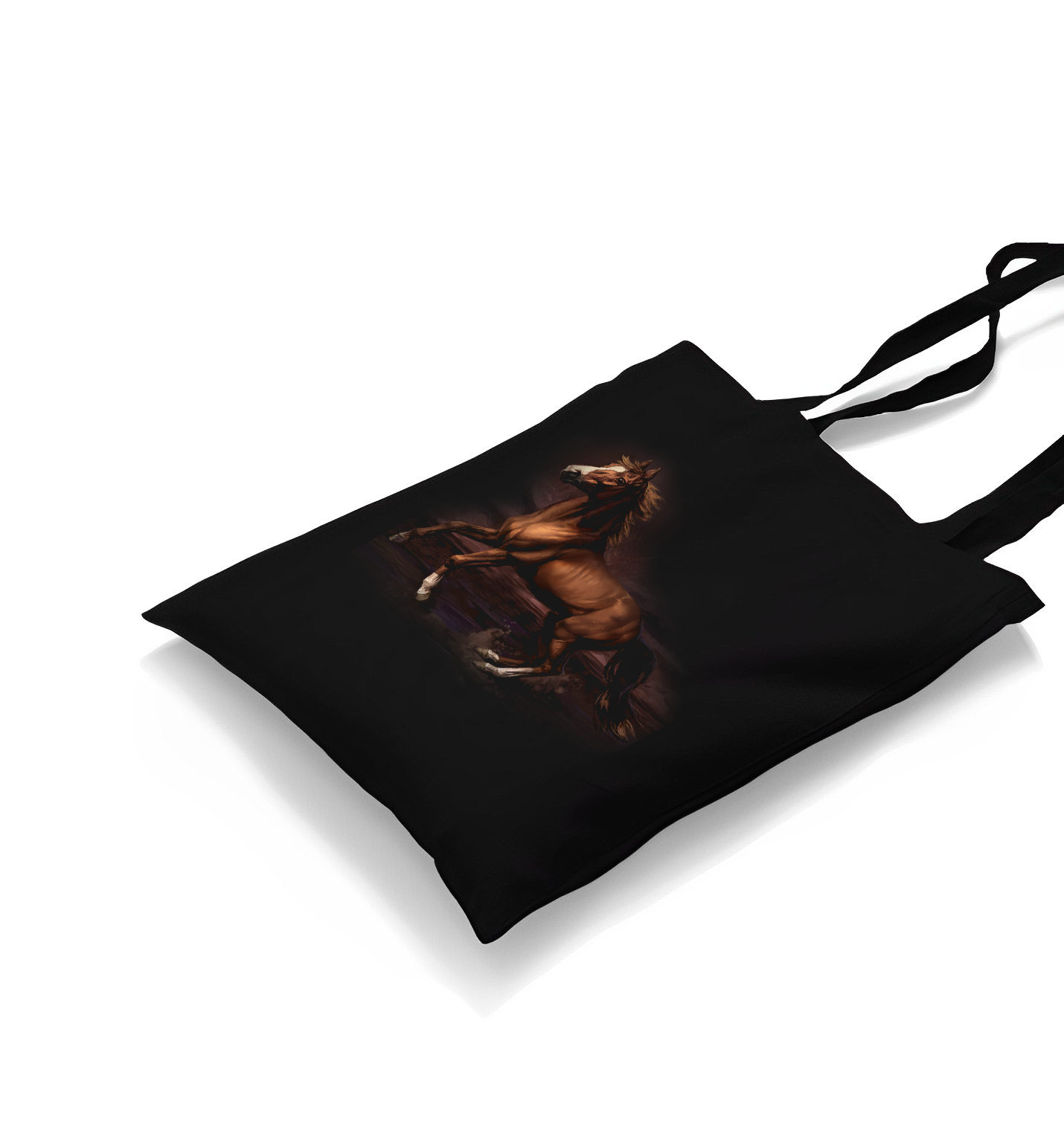 Horse III Black Canvas Totebag - Premium  from W.E.N.S. WIND - Just 4990! Shop now at W.E.N.S. WIND