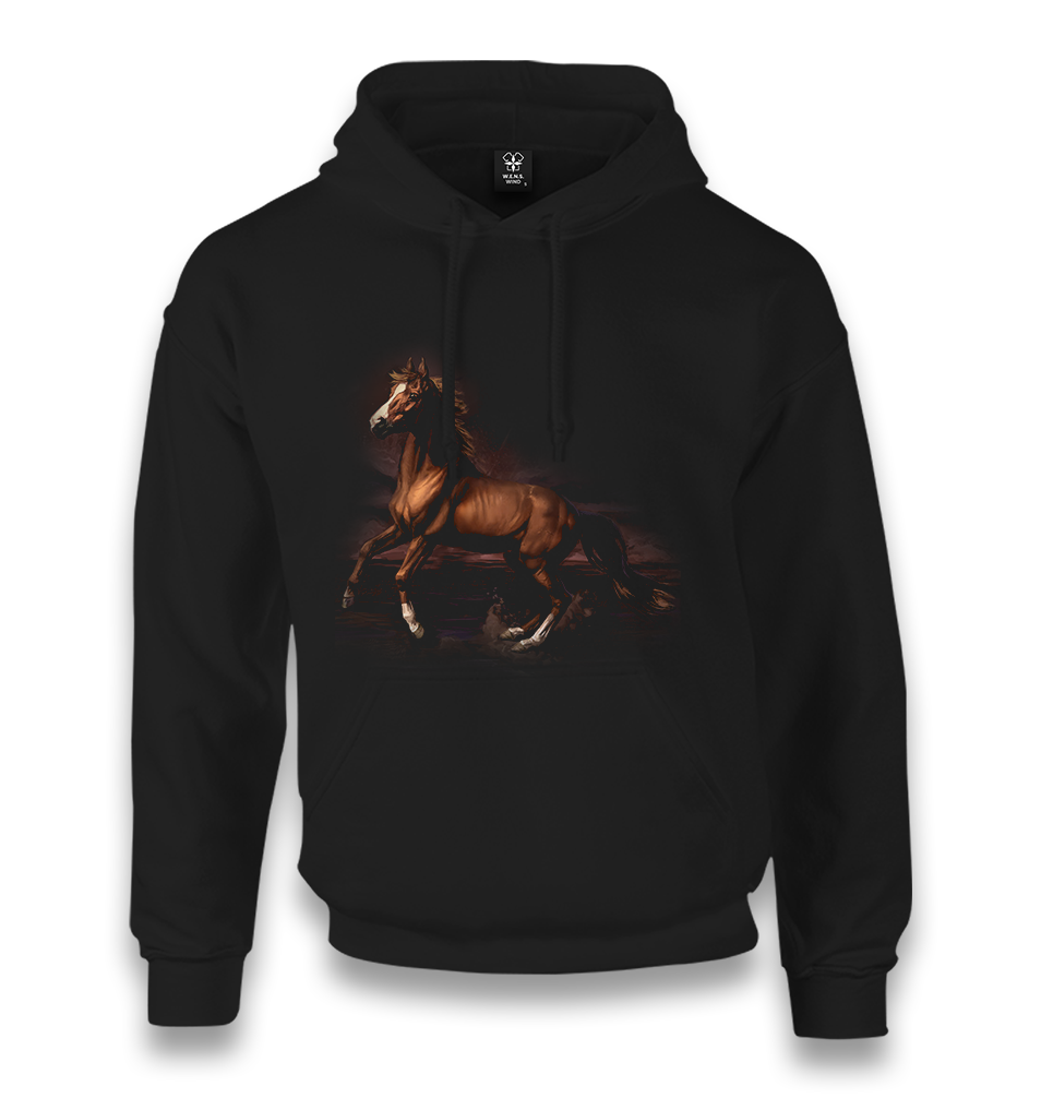 Horse III Unisex Black Hoodie - Premium  from W.E.N.S. WIND - Just 11990! Shop now at W.E.N.S. WIND