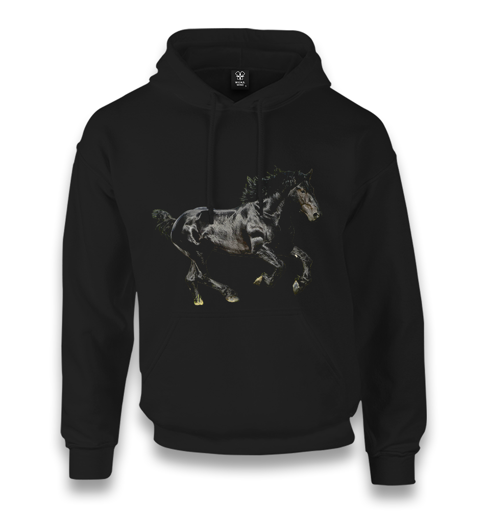 Black Horse Unisex Black Hoodie - Premium  from W.E.N.S. WIND - Just 11990! Shop now at W.E.N.S. WIND