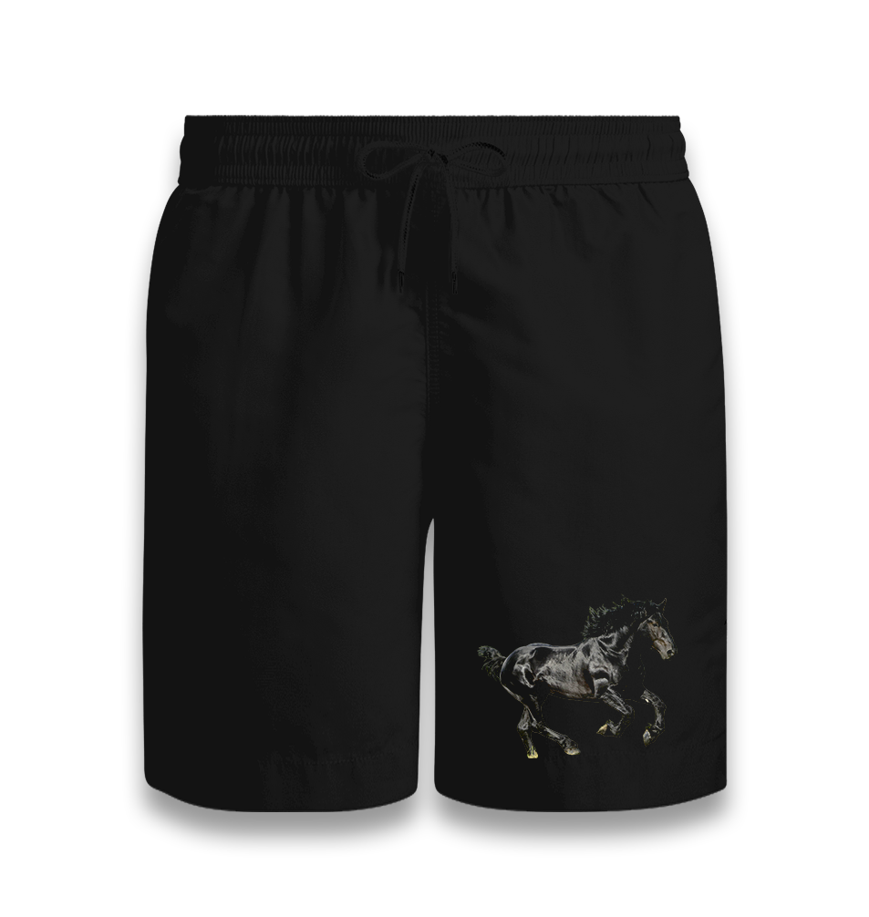 Black Horse Black Shorts - Premium  from W.E.N.S. WIND - Just 7990! Shop now at W.E.N.S. WIND