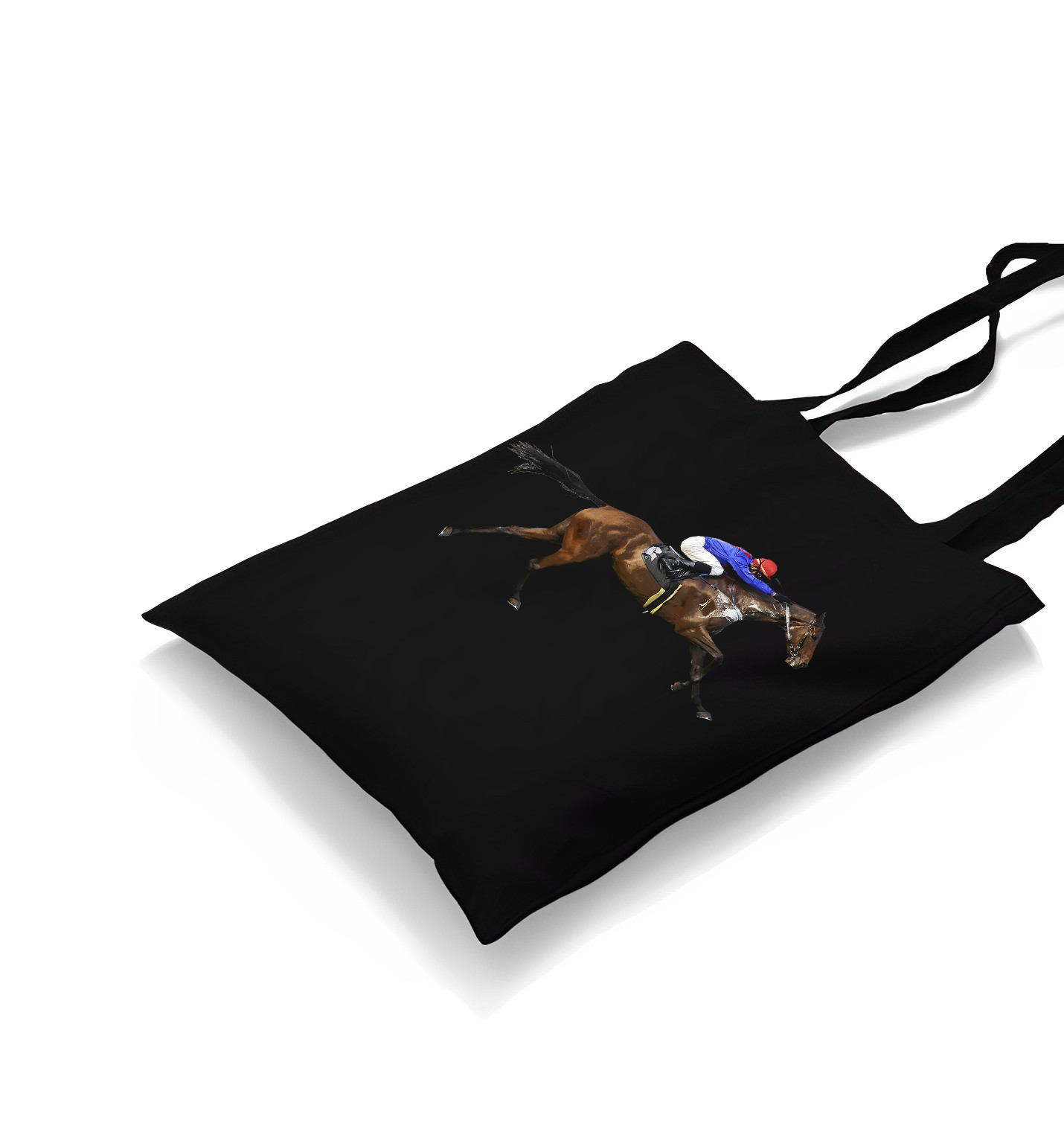 Horse V Black Canvas Totebag - Premium  from W.E.N.S. WIND - Just 4990! Shop now at W.E.N.S. WIND