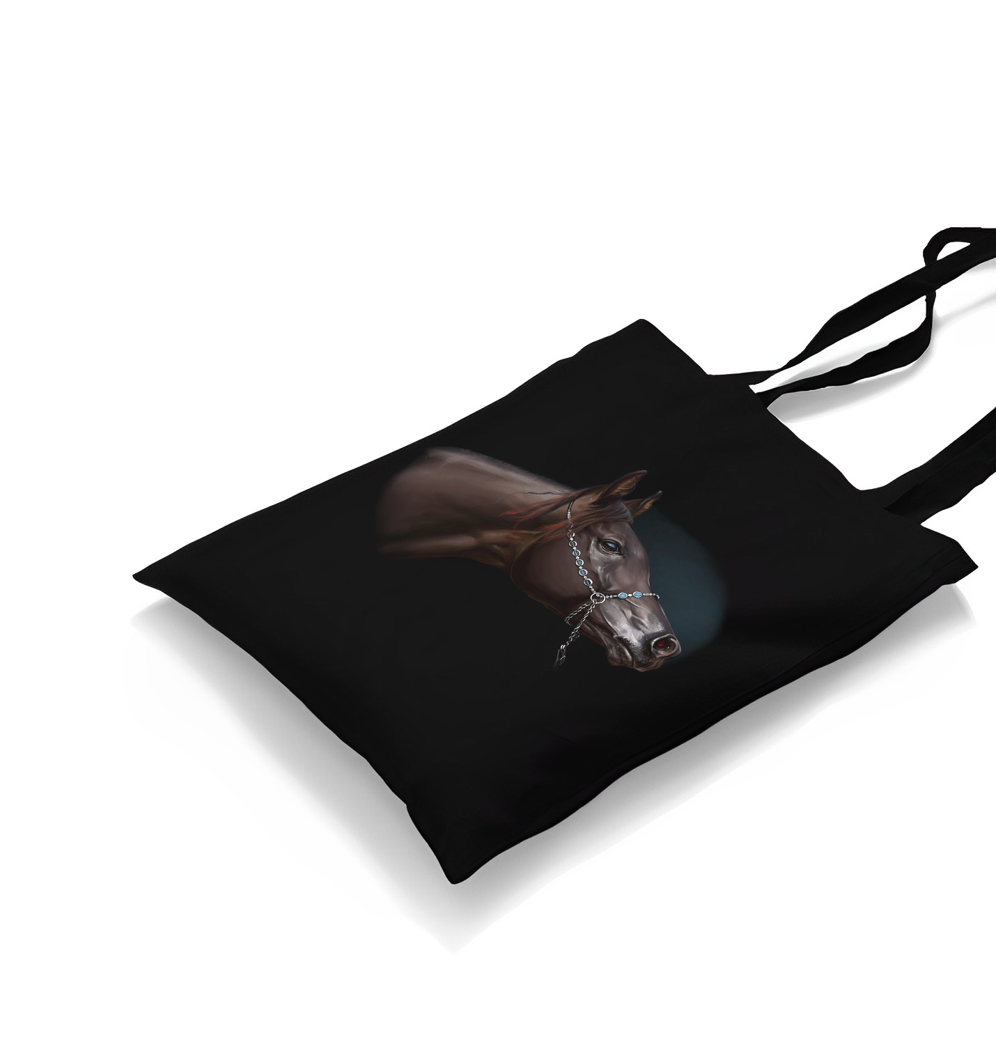 Horse VI Black Canvas Totebag - Premium  from W.E.N.S. WIND - Just 4990! Shop now at W.E.N.S. WIND