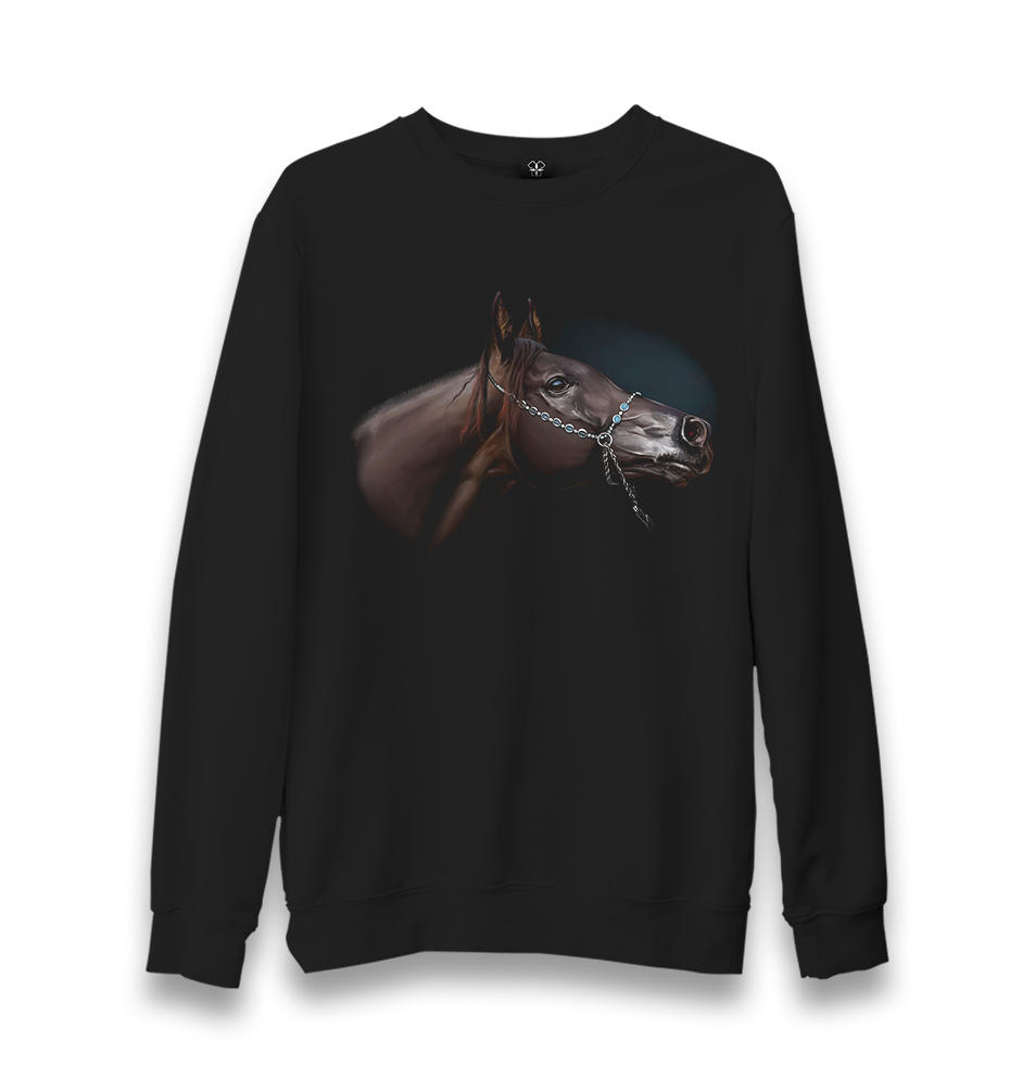 Horse VI Unisex Black Sweatshirt - Premium  from W.E.N.S. WIND - Just 10990! Shop now at W.E.N.S. WIND