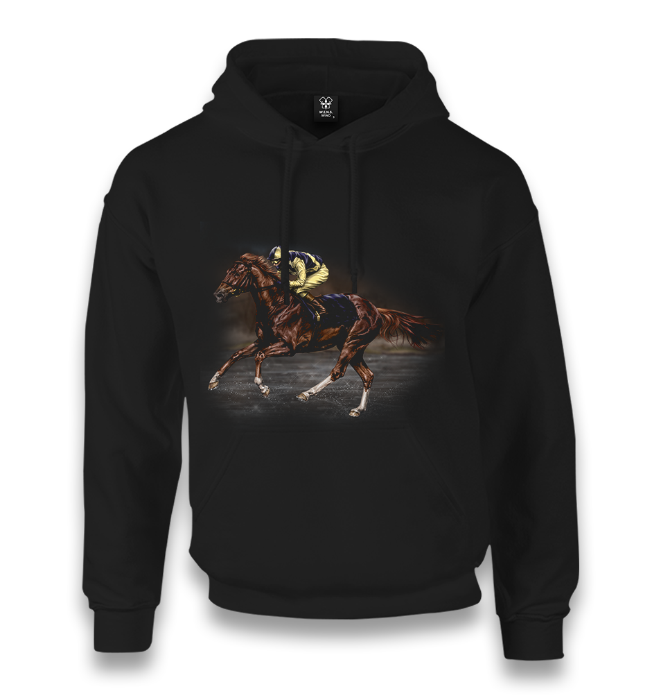 Horse VII Unisex Black Hoodie - Premium  from W.E.N.S. WIND - Just 11990! Shop now at W.E.N.S. WIND