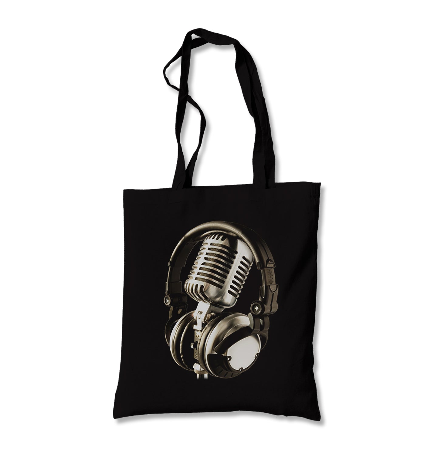Microphone and Headphone Canvas Totebag - Premium  from Wenswind - Just 4990! Shop now at W.E.N.S. WIND