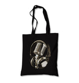 Microphone and Headphone Canvas Totebag - Premium  from Wenswind - Just 4990! Shop now at W.E.N.S. WIND