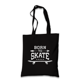 Born to Skate Black Canvas Totebag - Premium  from W.E.N.S. WIND - Just 4990! Shop now at W.E.N.S. WIND