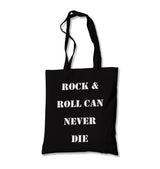 Rock'n Roll Can Never Die Canvas Totebag - Premium  from Wenswind - Just 4990! Shop now at W.E.N.S. WIND