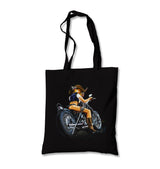 Motorcycle - Biker Girl Canvas Totebag - Premium  from Wenswind - Just 4990! Shop now at W.E.N.S. WIND