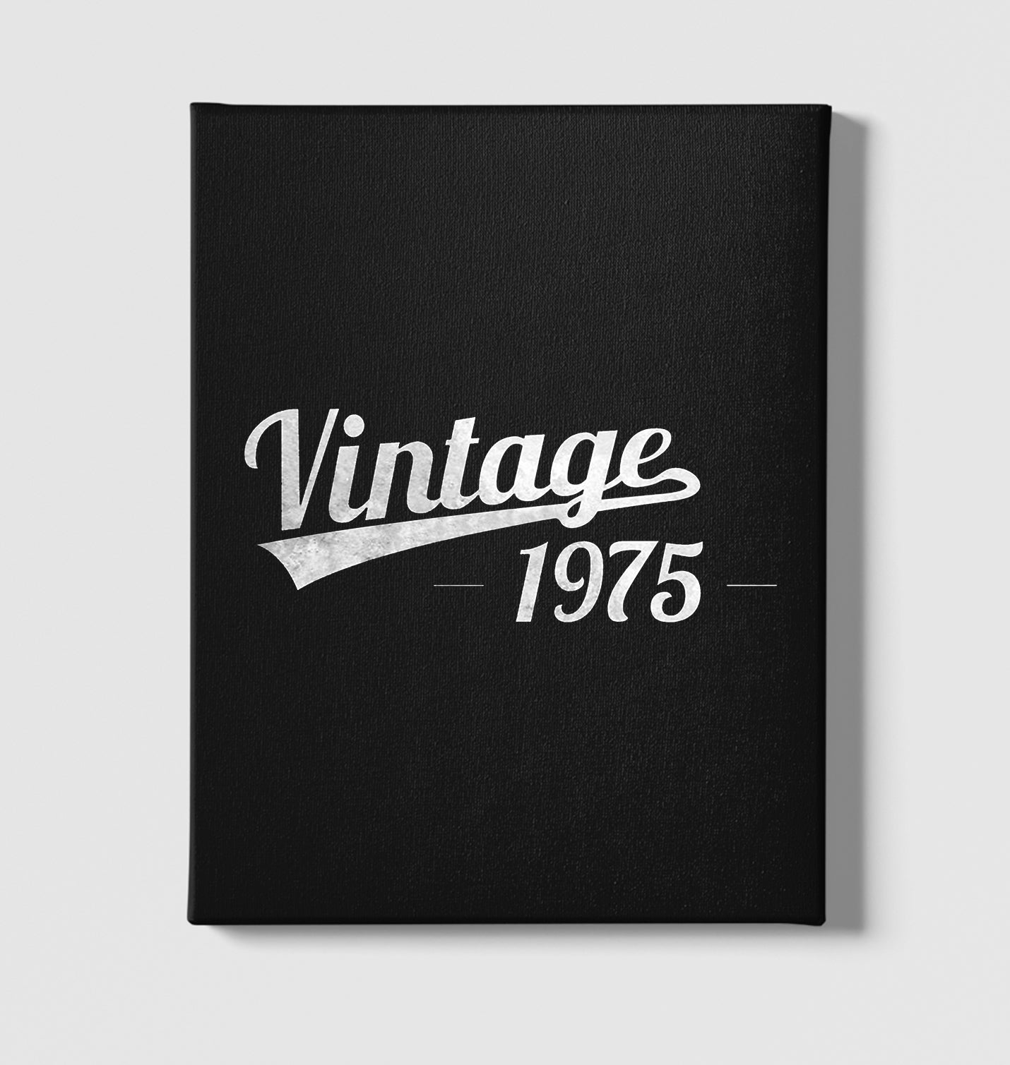 Vintage 1975 Black Canvas Wall Art 35x40cm - Premium  from W.E.N.S. WIND - Just 7990! Shop now at W.E.N.S. WIND