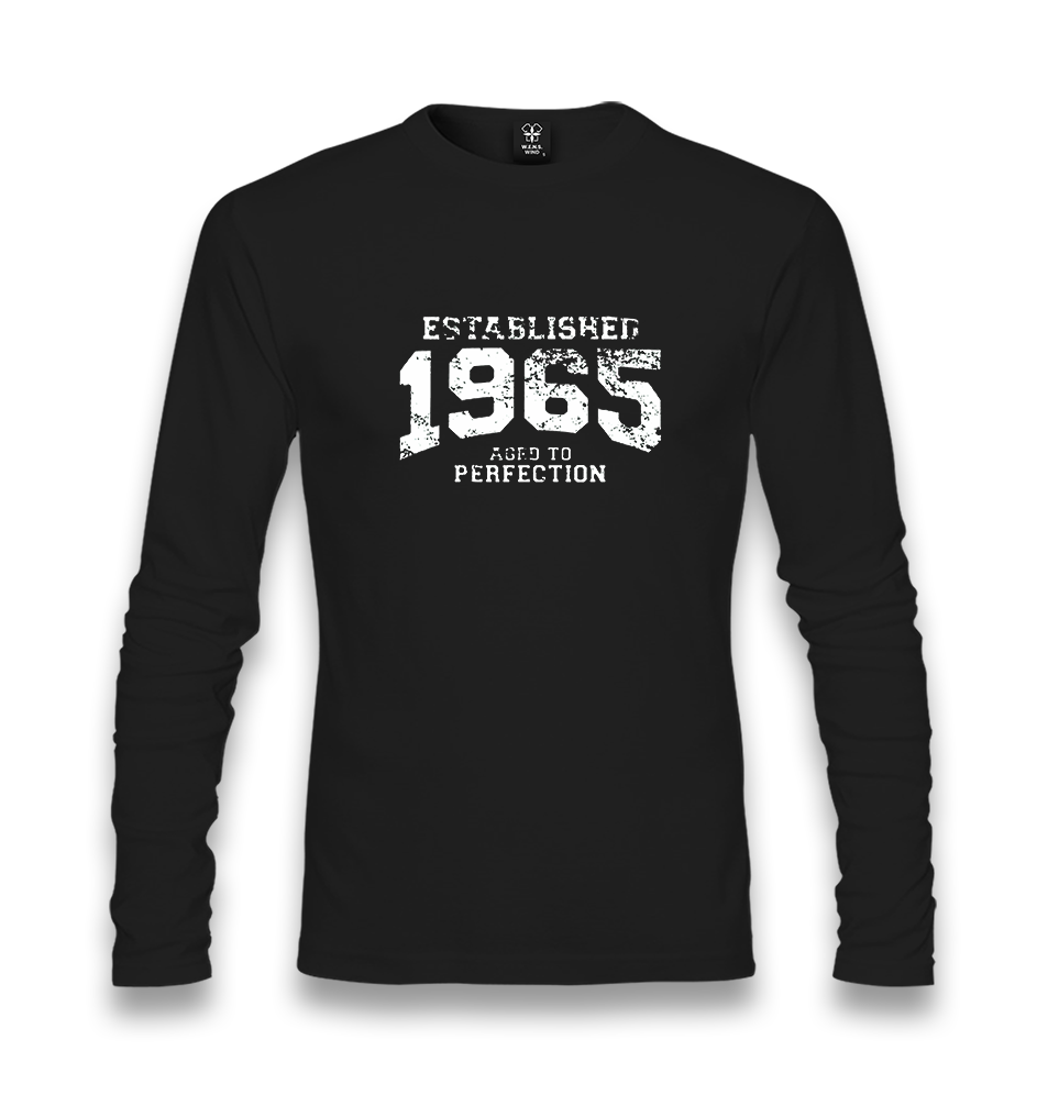 1965 Aged to Perfection Unisex Black Longsleeve - Premium  from W.E.N.S. WIND - Just 7990! Shop now at W.E.N.S. WIND