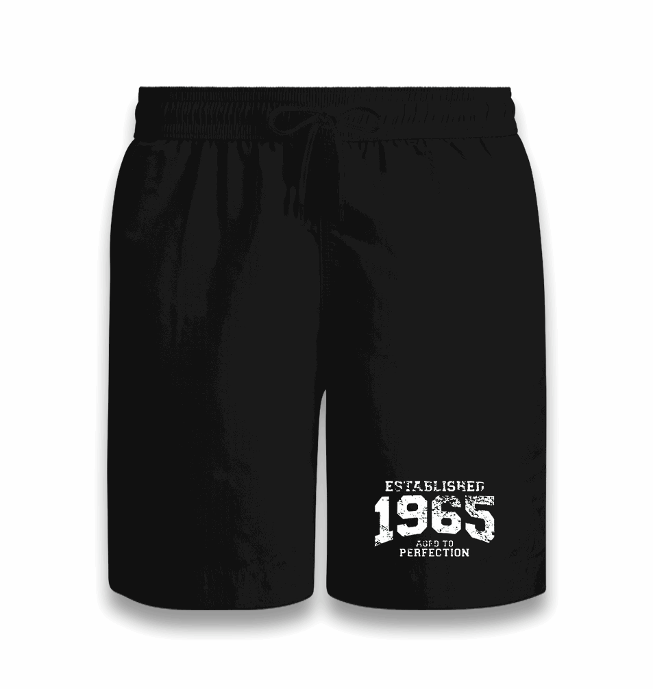 1965 Aged to Perfection Black Shorts - Premium Shorts from W.E.N.S. WIND - Just 7990! Shop now at W.E.N.S. WIND