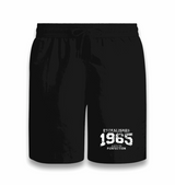1965 Aged to Perfection Black Shorts - Premium Shorts from W.E.N.S. WIND - Just 7990! Shop now at W.E.N.S. WIND