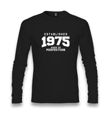 1975 Aged to Perfection Unisex Black Longsleeve - Premium  from W.E.N.S. WIND - Just 7990! Shop now at W.E.N.S. WIND