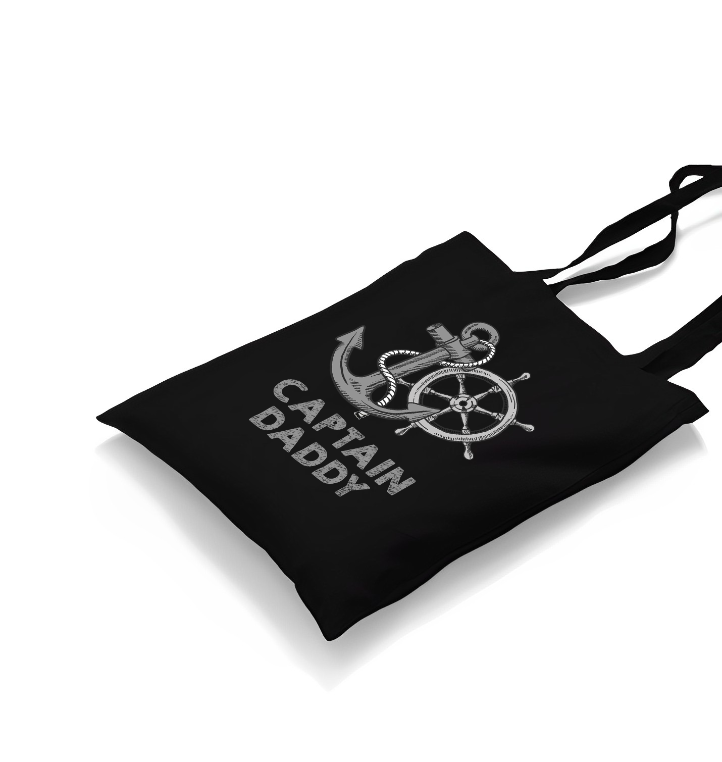 Captain Daddy Black Canvas Totebag - Premium  from W.E.N.S. WIND - Just 4990! Shop now at W.E.N.S. WIND